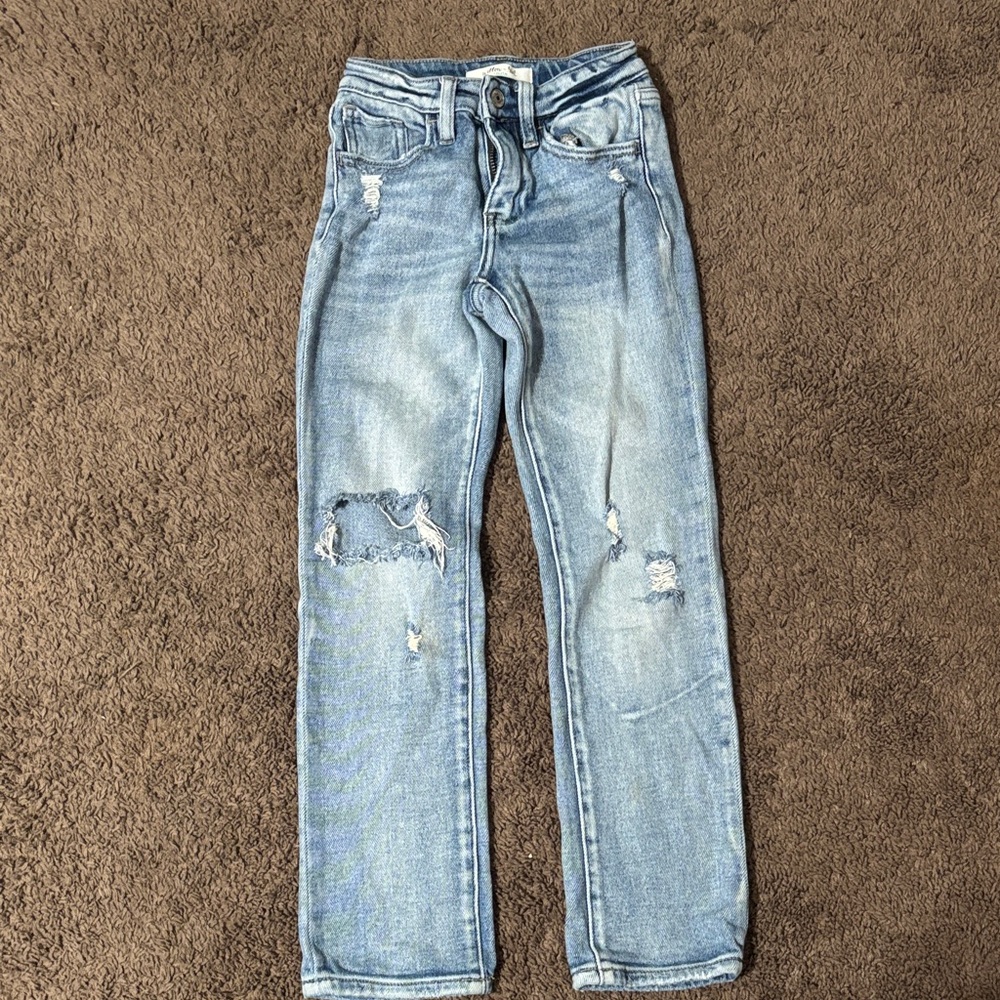 Willow and Root Distressed Light Blue Jeans